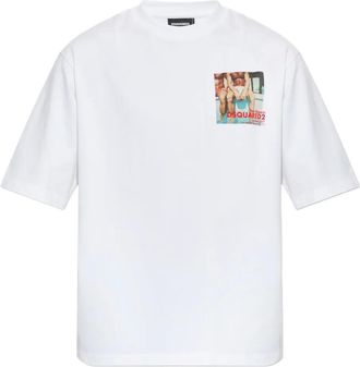 Dsquared2 graphic T-shirt - men - Cotton - XXXL - White