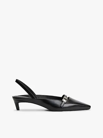 Tommy Hilfiger Zapatos destalonados de piel con tac&oacute;n kitten