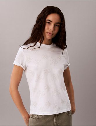 Calvin Klein Jeans Calvin Klein Womens Allover Floral Tee - White - XL