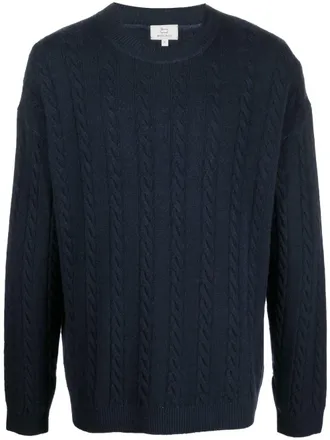 Woolrich Aran-knit virgin-wool jumper - unisex - Virgin Wool - S - Blue
