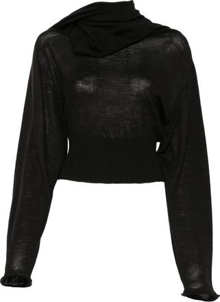 Rick Owens Asymmetric Draped Sweater