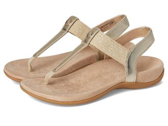 Vionic Brea Womens Sandals Gold Metallic Leather : 9.5 M