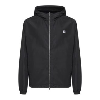 Fendi Jassen, Heren, Zwart, L, Polyester, Fendi Jassen Zwart