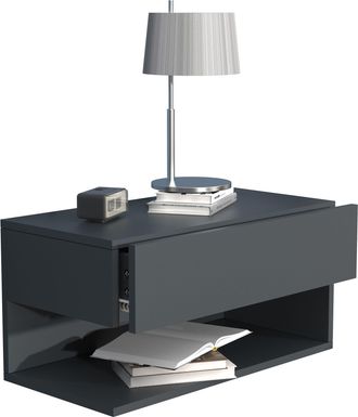 ebuy24 Ebuy24 - Armario De Noche Vcm Caj&oacute;n De Pared Tablero De Pared Mesita De Noche Dimensiones Aprox. Al. 30 X An. 60 X P. 32 Cm - Usal Xl 60 Cm (antracita