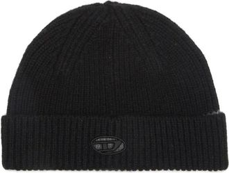 Diesel Berretto con ricamo - Nero