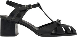Scarosso Giulia Zwart - Dames - Sandalen met hakken - Zwart - 39 1/2 EU - Schoenen
