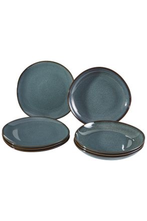 Villeroy & Boch Tafelservice, Keramik, 8-teilig, Abstraktes, 28x2.7x28 cm, robust, Geschirr, Geschirrsets, Tafelservice