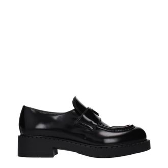 Prada Damens Leder-Loafer Schwarz