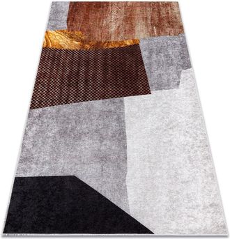 RugsX Rugsx - Alfombra Lavable Miro 52100.801 Geom&eacute;trico Antideslizante - Gris Grey 160x220 Cm