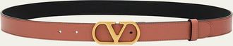 Valentino Garavani VLogo Signature Leather Belt, 30mm