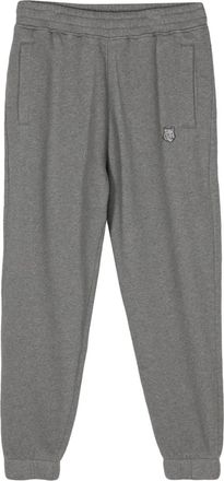 Maison Kitsuné logo-appliqué track pants - men - Cotton - M - Grey