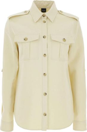 Fay Ivory Light Jacket - Dames - Zomerjassen - Beige - L - Katoen - Jassen