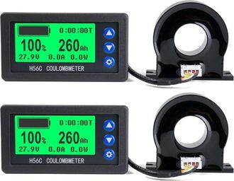 OEM 2 Monitores De Bater&iacute;a Con Medidor De Efecto Hall Y Coulomb De 8-100 V 100 A Para Bater&iacute;as De Plomo-&aacute;cido, Iones De Litio Y Lifepo4. Indicador De Capa