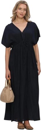 By-Bar Amsterdam Lange Jurk - Dames - Maxi kleedjes - Blauw - ONE Size - Katoen - Kleedjes
