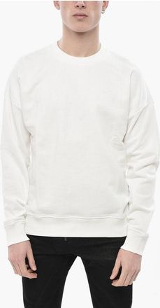 Diesel Brushed Cotton Crew Neck Sweatshirt S-ROB-MEGOVAL-D with Max size 3xl