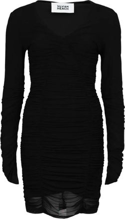 Silvian Heach Lesar Jurk - Dames - Korte kleedjes - Zwart - L - Polyester - Kleedjes