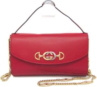 Gucci Pre-owned Handbags, female, Red, Size: ONE SIZE Pre-owned Leather gucci-bags