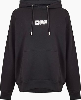 Off-white Mens Mens Overhead Hoodie - Black - Size: 40