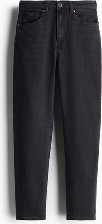 H&M Mom Slim Fit High Waist Ankle Jeans - Grau