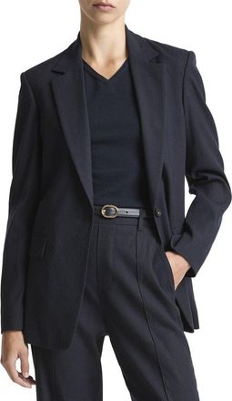 Vince Linen-Blend Single Breasted Blazer