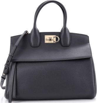 Ferragamo Studio Satchel Leather Medium