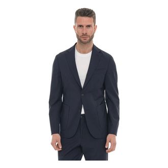 HUGO BOSS Hugo, Blazers, male, Blue, Size: 4XL P-Hanry-Wg Jacket without lining decostruita