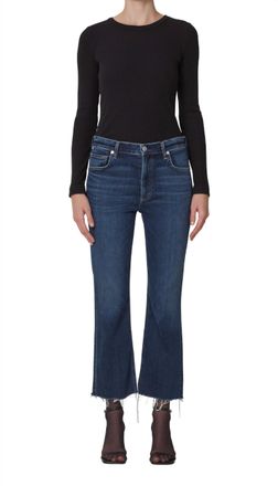 Citizens Of Humanity Isola Mid Rise Cropped Boot Jean In Baltic