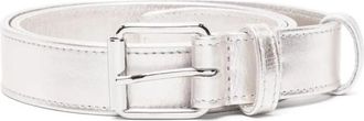 Comme Des Gar&ccedil;ons Gouden en Zilveren Riem - Dames - Riemen - Grijs - S - Leer - Accessoires