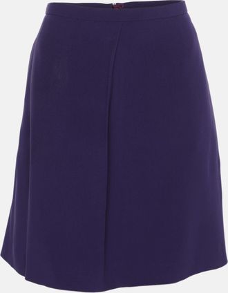 Emporio Armani Purple Crepe Fabric Mini Skirt