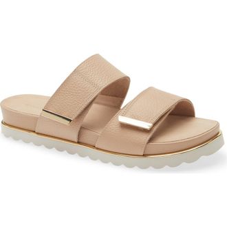 Chocolat Blu Candi Slide Sandal in Cream Leather at Nordstrom, Size 9-9.5Us