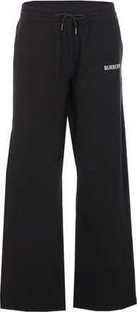 Burberry Pantaloni sportivi con ricamo - Nero