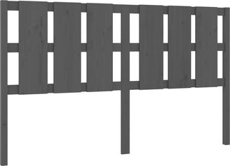 vidaXL Cabecero De Cama Madera Maciza De Pino Gris 185,5x4x100 Cm Vidaxl