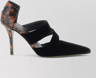 Balmain velvet asymmetric pumps