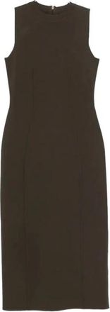 Joseph Mille Compact Milano Gebreide Jurk - Dames - Casual kleedjes - Groen - L - Polyester - Kleedjes