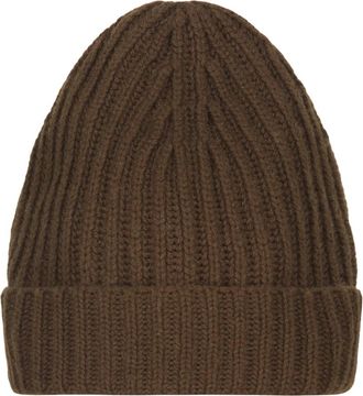 Malo Ribbed Knit Hat - Heren - Hoeden - Groen - ONE Size - Kasjmier - Accessoires