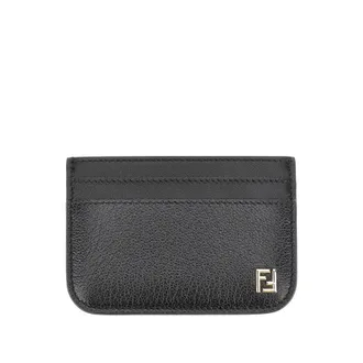 Fendi FF leather card holder Woman One Size