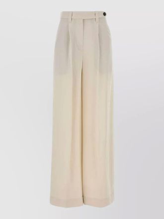 Brunello Cucinelli viscose blend wide leg tailored pant