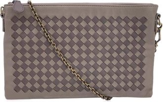 Bottega Veneta Brown Leather Shoulder Bag Pouch (Authentic Pre-Loved)