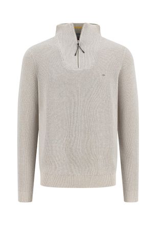 Fynch-Hatton Troyer FYNCH-HATTON, Herren, Gr. 4XL, weiss (new sanftes wei&szlig;), Strick, Obermaterial: 100% Baumwolle, Pullover Troyer, aus Baumwolle