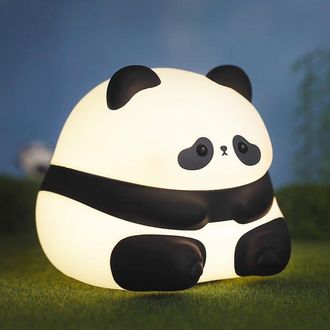 OEM Bomclap Juego De 2 Luces Nocturnas De Silicona Con Forma De Panda, Led, Brillo Ajustable En 3 Niveles, Recargables, Sensibles Al Tacto
