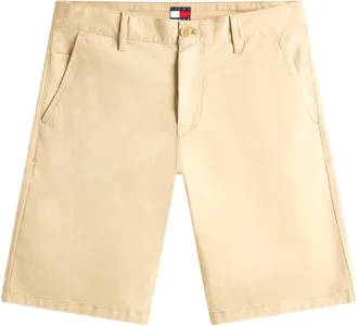 Tommy Jeans Korte Broeken, Heren, Beige, W34, Katoen, Scanton Twill Slim Chino Shorts