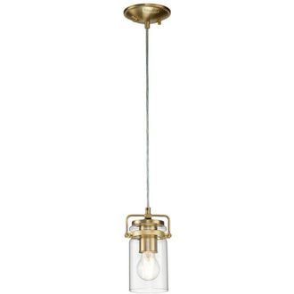 Kichler Sospensione Contemporanea Brinley Acciaio Ottone Spazzolato 1 Luce E27