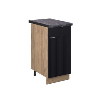 Vicco Mueble Bajo De Cocina Fame-line, Rayas Negras, 40 Cm, Et Antracita