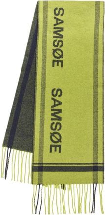 Sams&oslash;e & Sams&oslash;e Womens Samelia 16154 Scarf - Sams&oslash;e Wool Green Accessories