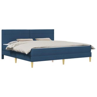vidaXL Estructura De Cama Azul 180 X 200 Cm Poli&eacute;ster Vidaxl