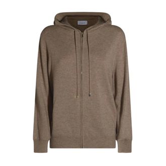 Malo Zip-throughs, female, Brown, M, Zip-up Hoodie