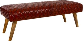Wanderlust Deco Wanderlust Deco - Banqueta De Piel Roja 115x53x38