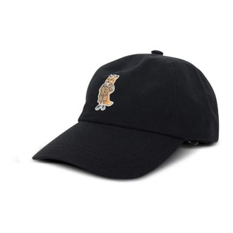 Maison Kitsun&eacute; Dressed Fox Cap - unisex - Petten - Zwart - ONE Size - Accessoires