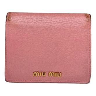 Miu Miu Pre-owned Leren Portemonnee - Dames - Vintage Accessoires - Roze - ONE Size - Leer - Vintage