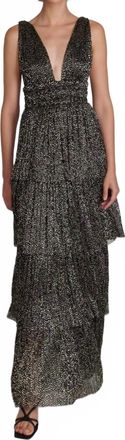 Sabina Mus&aacute;yev Alpha Maxi Dress In Black / Gold